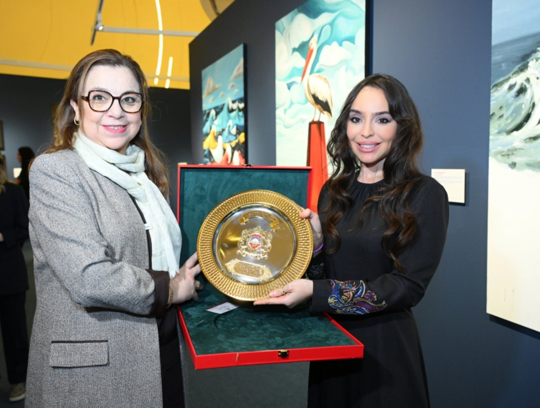 Leyla Əliyeva "Mənim dənizlərim, mənim okeanlarım" sərgisini ziyarət edib - FOTO