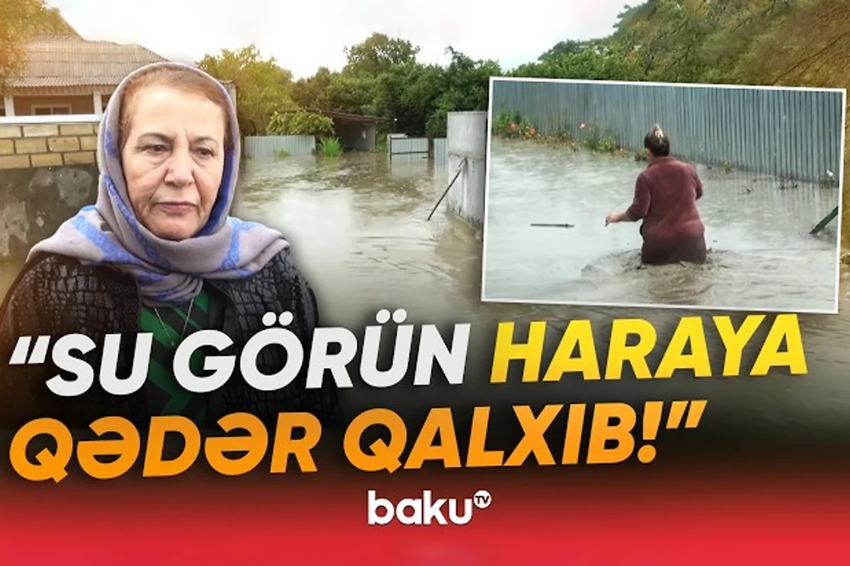 Seldən zərər görən sakin: "Həyətə girmək mümkün deyil" - VİDEO