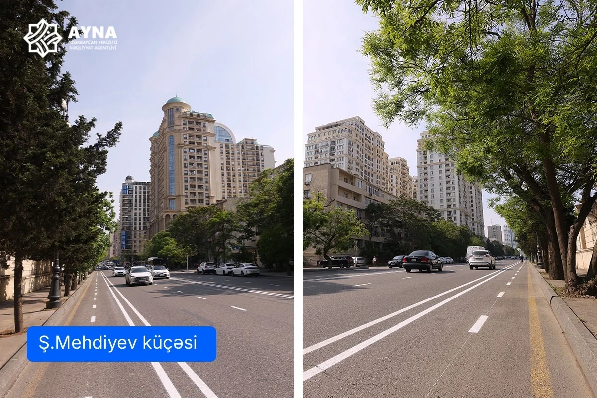 Bakının daha bir prospekt və küçəsində velosiped zolaqları salındı - FOTO