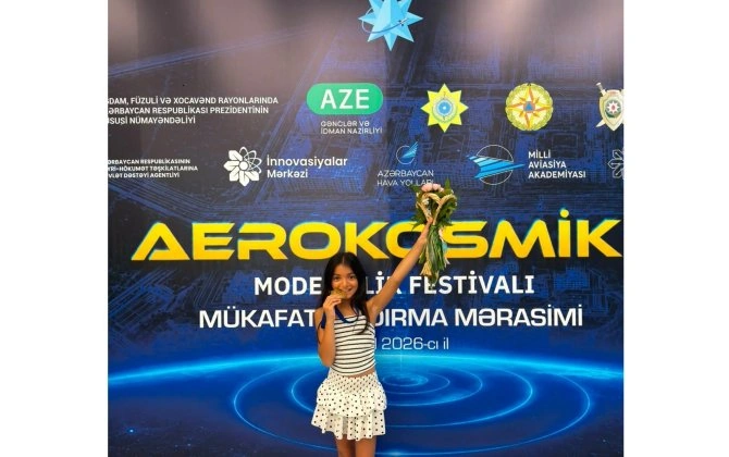 Şəhid övladı Mirzəyeva Aylin Elçin qızı Aerokosmik Modelçilik Festivalında I yerə layiq görülüb
