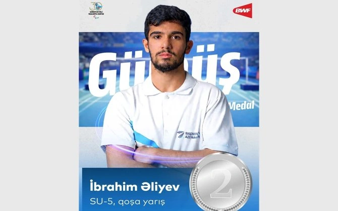 Azərbaycanın parabadmintonçusu İspaniyada gümüş medal qazandı