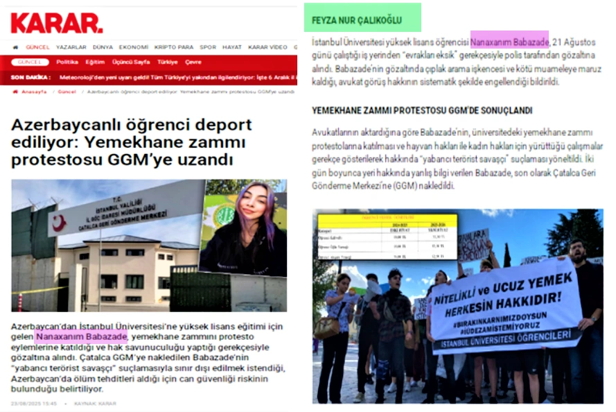 “FETO” terror təşkilatının bəzi üzvlərinin Gültəkin Hacıbəylini dəstəkləmələrinə dair faktlar