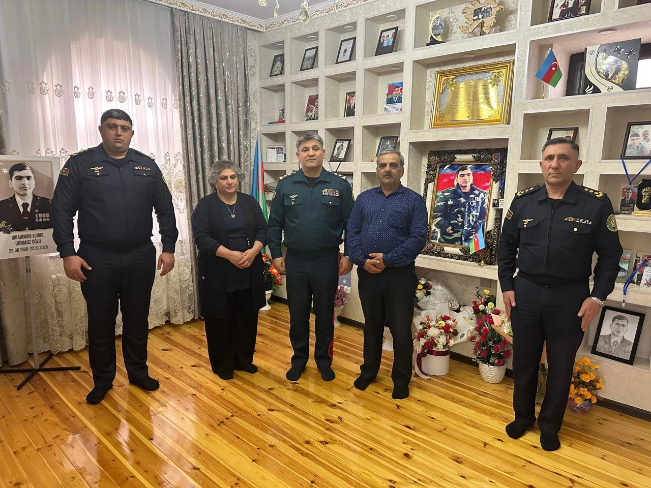 Dövlət Sərhəd Xidmətinin rəhbərliyi şəhid ailələrini ziyarət etdi - FOTOLAR