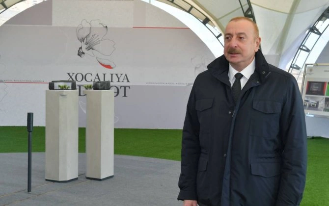 İlham Əliyev Xocalı Soyqırımı Memorialının açılışında iştirak etdi - YENİLƏNİB