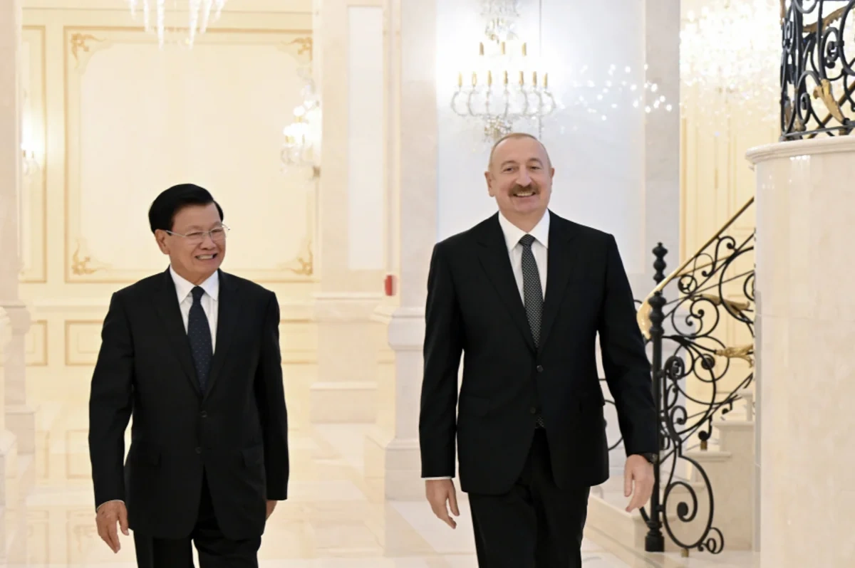 İlham Əliyevin adından Laos Prezidentinin şərəfinə rəsmi nahar verildi - FOTOLAR
