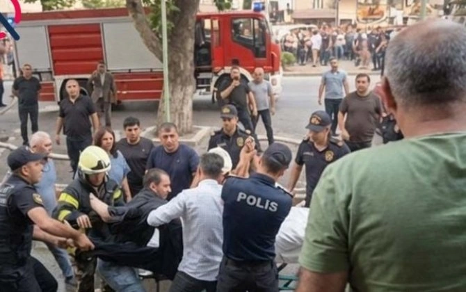 Xankəndidə yanğın: 5 nəfər xəsarət aldı