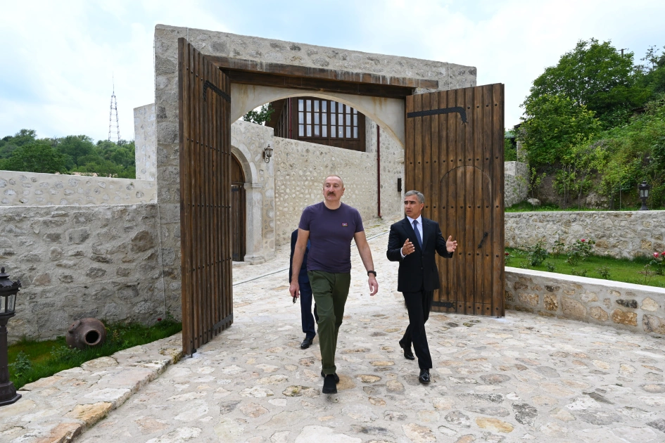 Prezident İlham Əliyev Şuşada “Yasəmən” hotelinin yeni korpusları ilə tanış olub