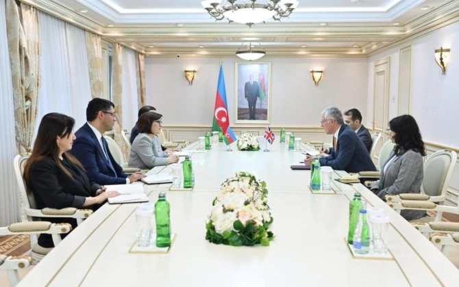 Milli Məclisin sədri Britaniya səfiri ilə görüşüb