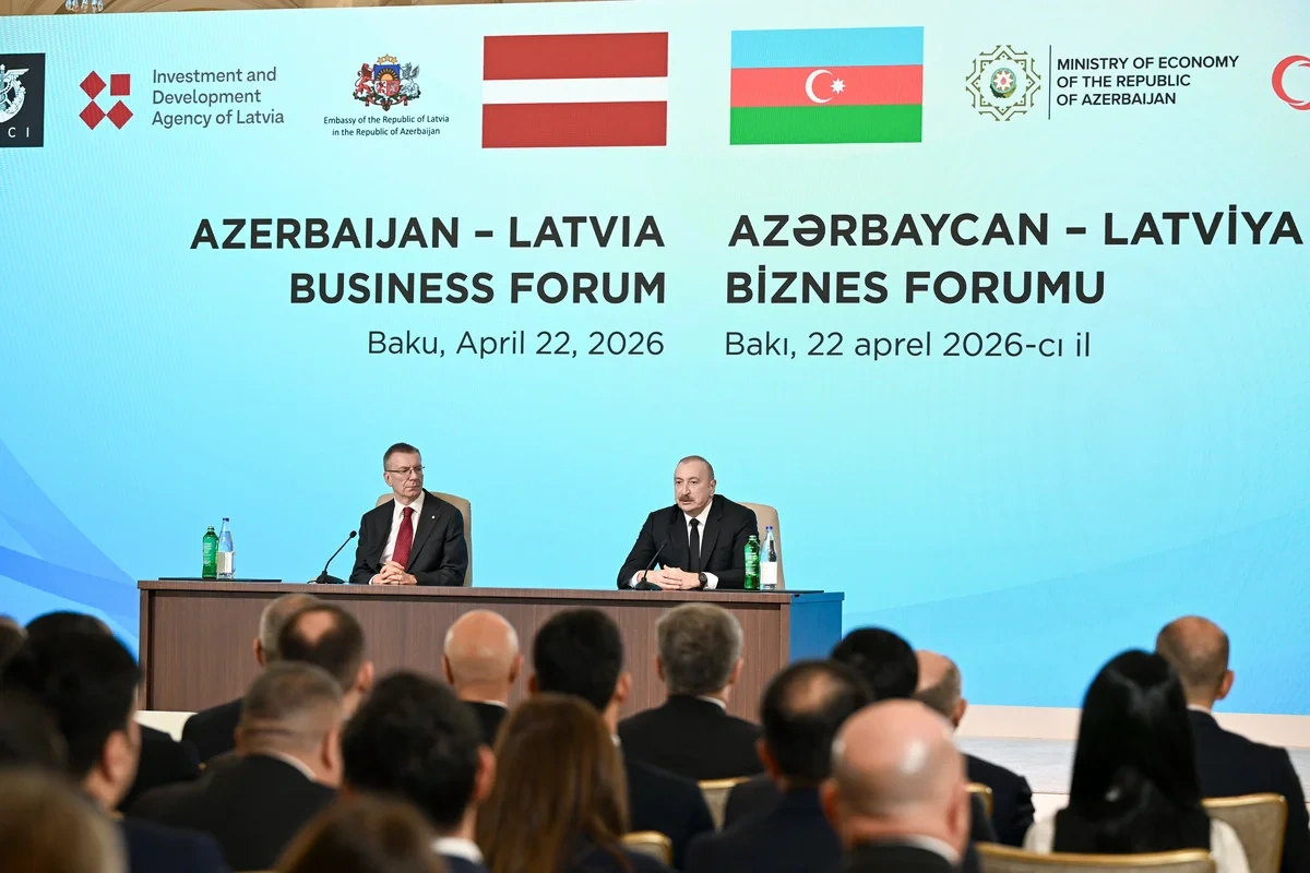 İlham Əliyev və Edqars Rinkeviçsin iştirakı ilə Azərbaycan-Latviya biznes-forumu keçirilib - FOTO - YENİLƏNİB