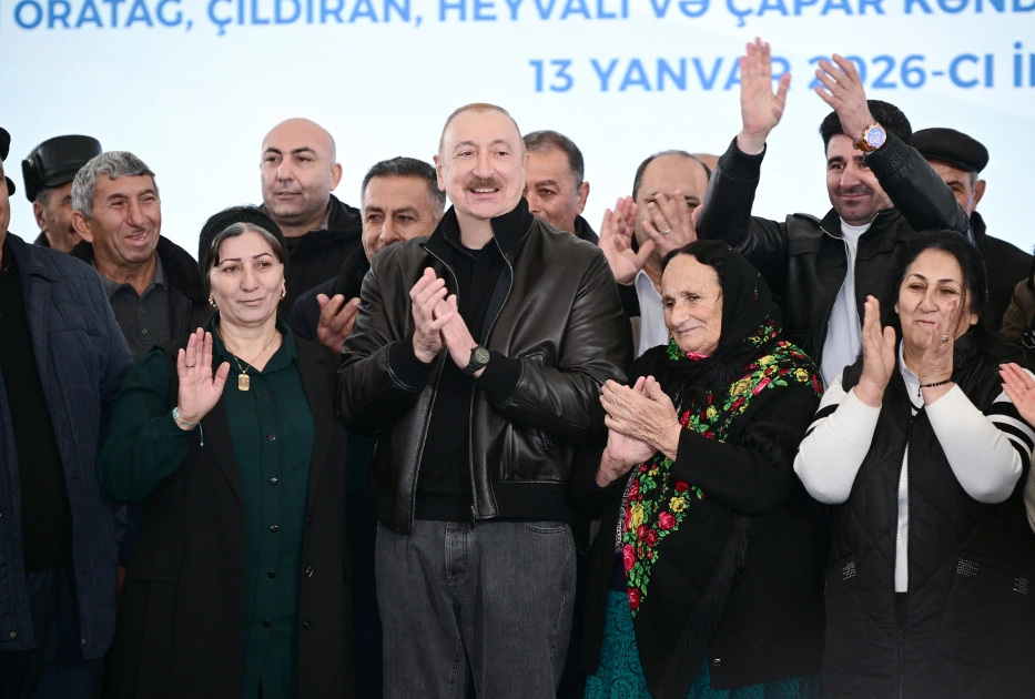Prezident Ağdərənin Aşağı Oratağ, Çıldıran, Heyvalı və Çapar kəndlərinin sakinləri ilə görüşüb - FOTO