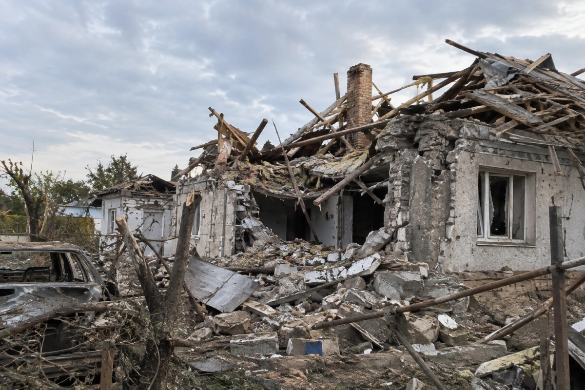 Rusiya ordusu Donetsk vilayətində qəsəbəni "Smerç" raketləri ilə vurub