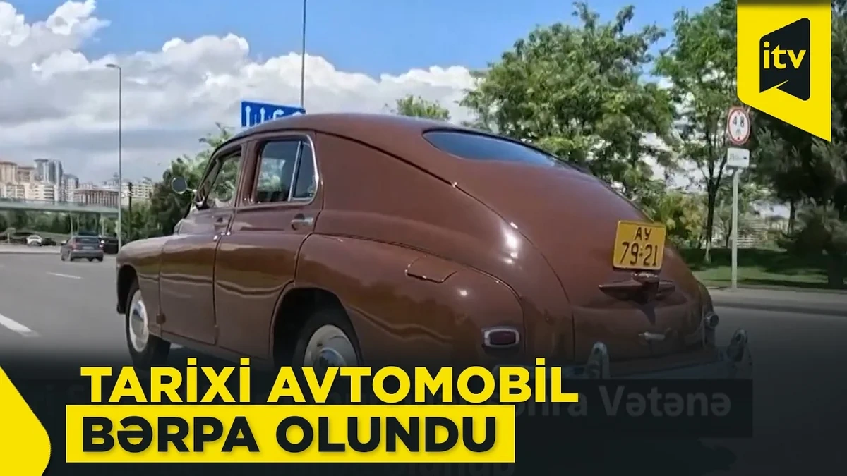 Səməd Vurğunun "Pobeda"sı illər sonra paytaxt yollarında - VİDEO