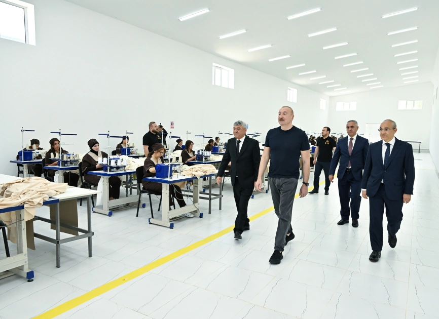 Xocalı şəhərində “Qarabağ Tekstil Evi” MMC istifadəyə verildi - FOTO