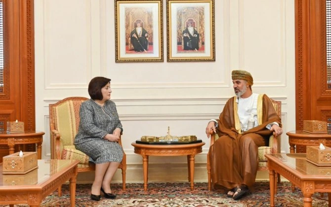 Sahibə Qafarova Oman Şura Məclisinin sədri ilə görüşüb - FOTO