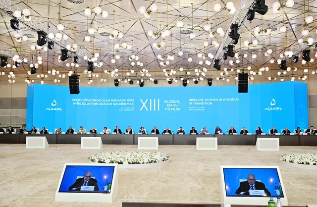 İlham Əliyev XIII Qlobal Bakı Forumunun açılış mərasimində çıxış edib - YENİLƏNİB + FOTO