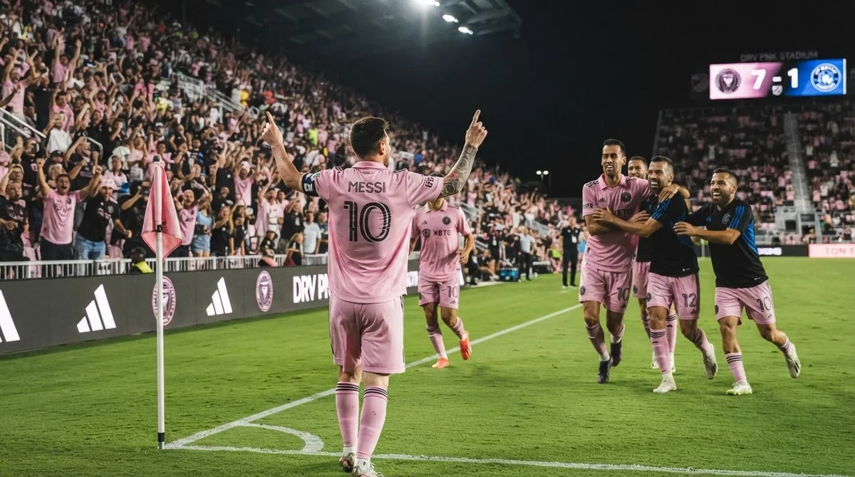 Messi MLS matçında dörd qol vurdu