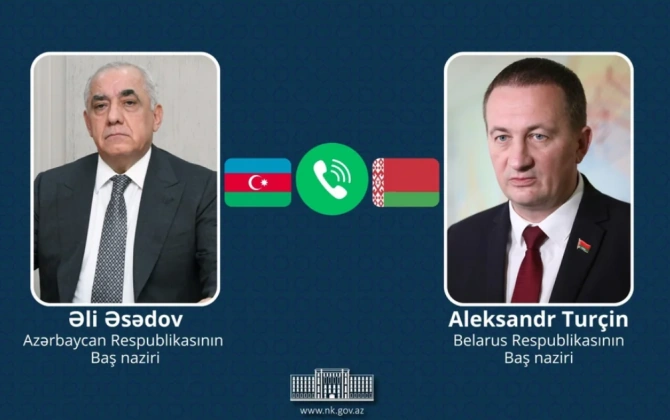 Əli Əsədov belaruslu həmkarı ilə İranın Naxçıvana PUA hücumunu müzakirə edib